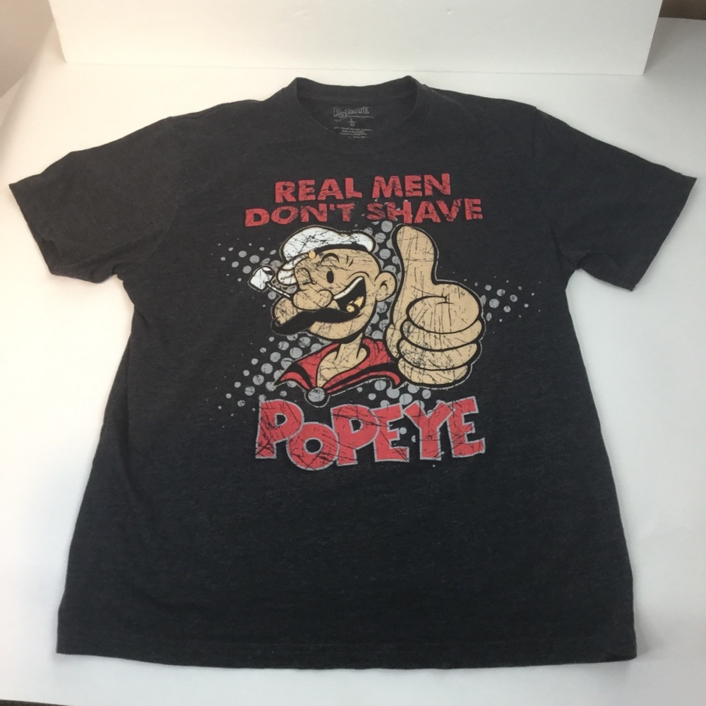 Popeye T-Shirt Grey Large
